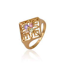 10264 anillo de circón rural de la joyería de la manera al por mayor anillo de dedo del oro de las señoras 18k